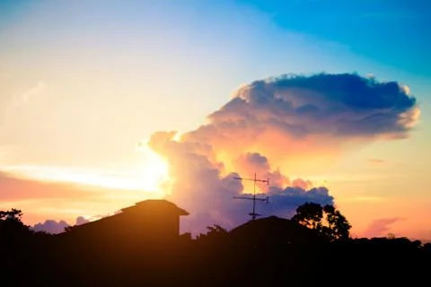 Sunset sky with cloud Stock Photos