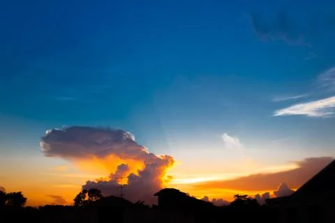 Sunset sky with cloud Stock Photos