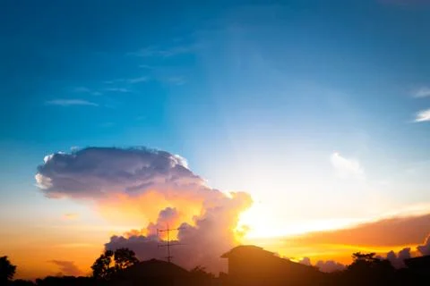 Sunset sky with cloud Foto stock