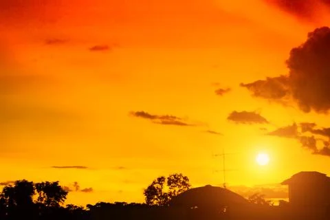 Sunset sky with cloud Stock Photos