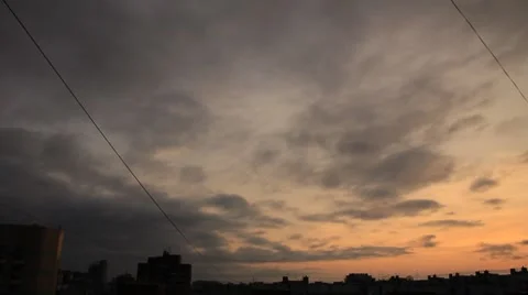 Sunset sky clouds 1 Stock Footage 7734130