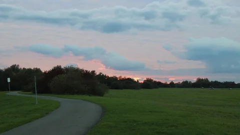 Sunset sky. Clouds and light Stock Footage 119870604