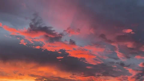 Sunset sky clouds awakening heaven cloudscape. Video stock 301876406
