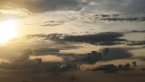 Sunset sky with clouds background Stock Footage 122634227