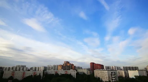 Sunset sky clouds close Stock Footage 54637534