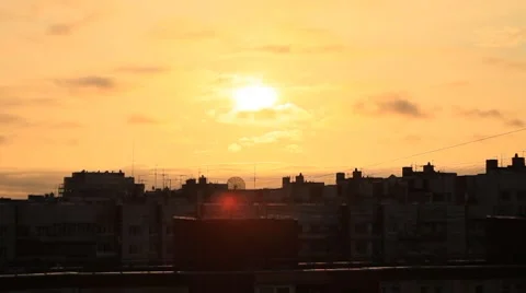 Sunset sky clouds Stock Footage 7745846