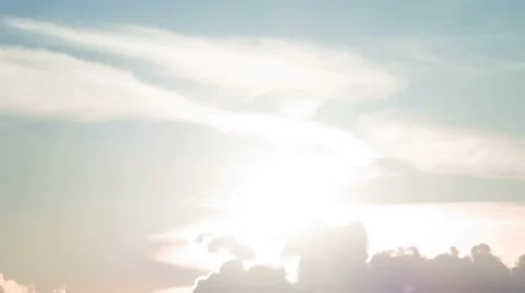 Sunset on the sky with clouds Stock-Footage 43313026