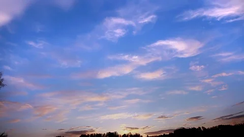 Sunset sky with clouds Stock Footage 76577771