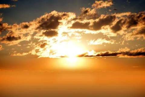 Sunset sky with clouds Stock Illustration