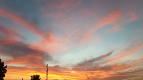 Sunset Sky Clouds Kawaji Kano Nigeria 動画素材 321872343