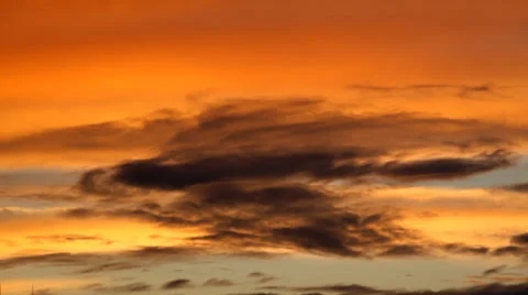 Sunset sky - clouds moving slowly Stock Footage 35885392