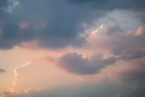Sunset sky with clouds Stock Photos