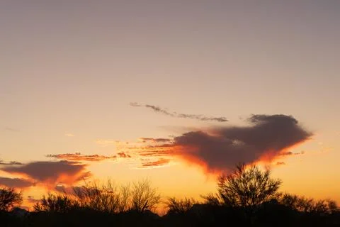Sunset sky clouds Stock Photos