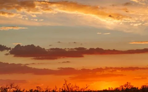 Sunset sky clouds Stock Photos