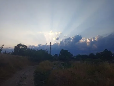 Sunset Sky Clouds 스톡 사진