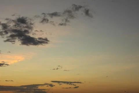 Sunset Sky With Clouds Fotos Stock