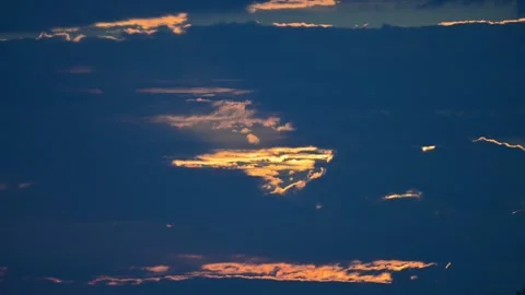 Sunset Sky with Clouds Reflection over Lake Stock-Footage 345034746