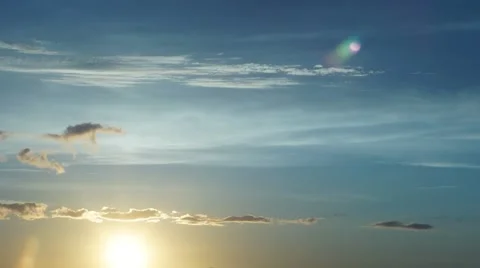 Sunset Sky Clouds time lapse Stock Footage 66234942