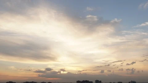 Sunset Sky Clouds time lapse Stock Footage 91364483