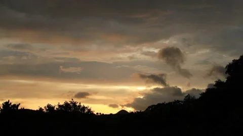 Sunset sky clouds timelapse Stock Footage 8763743
