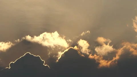 Sunset Sky Clouds Weather Background Stock Footage 151026419