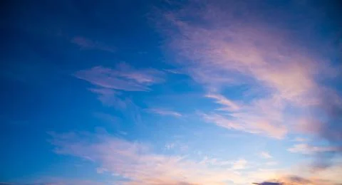 Sunset sky with colorful clouds, wallpaper, background, texture Illustration