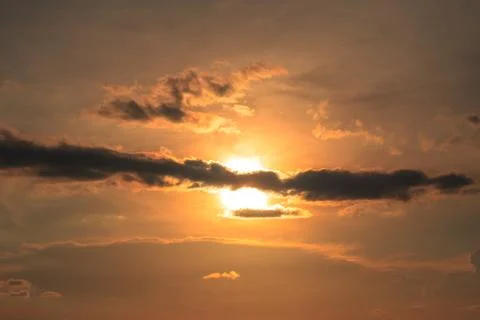 Sunset Sky With Dramatic Clouds Stock Photos