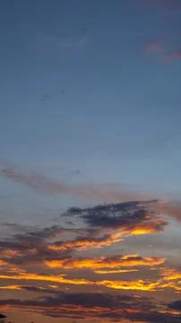 Sunset Sky With Dramatic Clouds Stock Photos