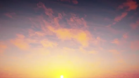 Sunset sky with dramatic clouds. Seamless loop Stock Footage 347397529