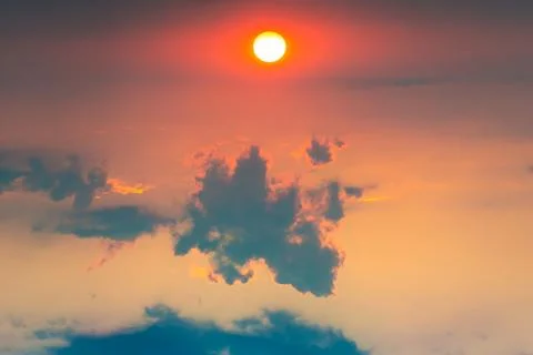 Sunset sky dramatic sunset clouds Foto stock