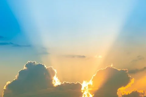 Sunset sky dramatic sunset clouds Stock Photos