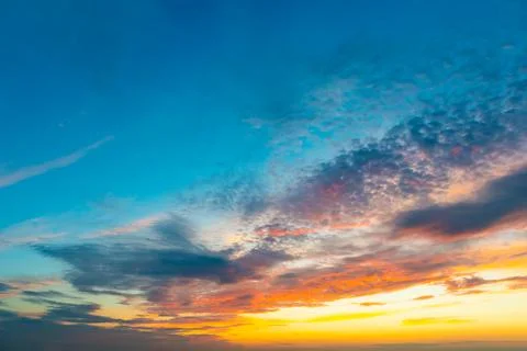 Sunset sky, dramatic sunset Stock Photos