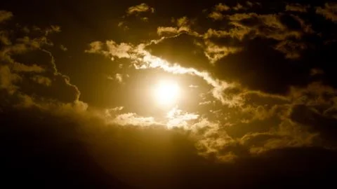 Sunset sky. dusk clouds. weather season. summertime Stock Photos