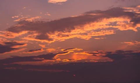 Sunset sky at dusk Stock Photos