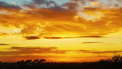 Sunset in the sky Stock Footage 168127292