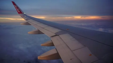 Sunset up in the sky Stock Footage 292946915