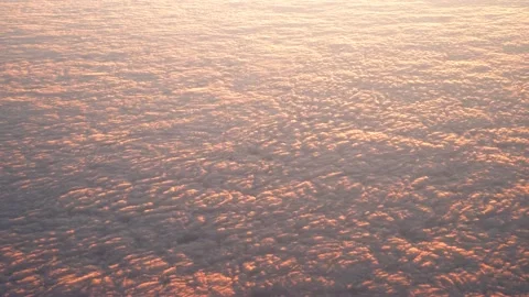 Sunset sky form the airplane window Stock Footage 159343746
