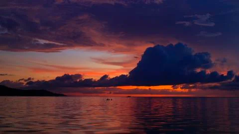 Sunset sky in Indonesia Stock Photos