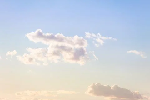 Sunset sky, light pale sunset sky Stock Photos