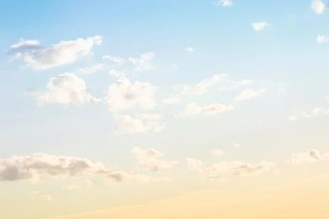 Sunset sky, light pale sunset sky Stock Photos