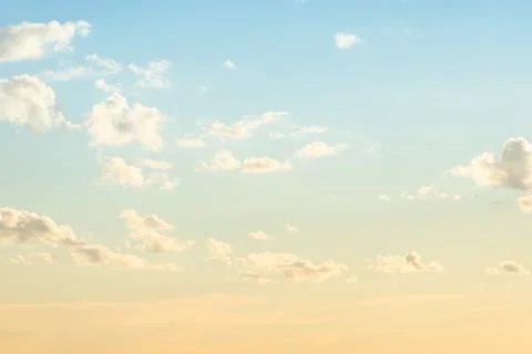 Sunset sky, light pale sunset sky Stock Photos