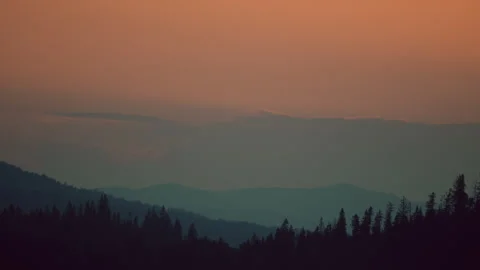 Sunset sky in the mountains Stock Footage 246130314