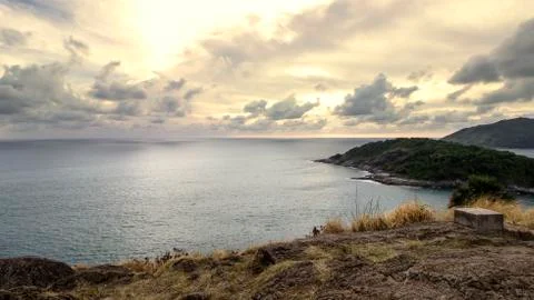 Sunset sky at the ocean in Phuket Stock Photos