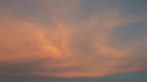 Sunset Sky With Orange Clouds Stock-Fotos