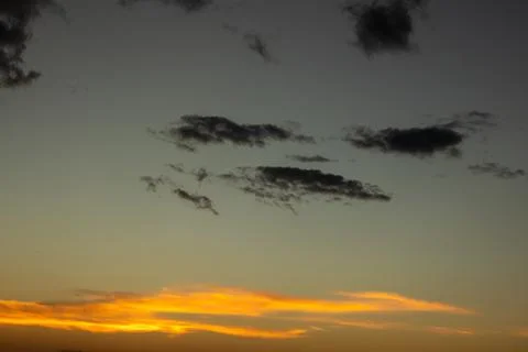 Sunset Sky With Orange Clouds Fotos de archivo