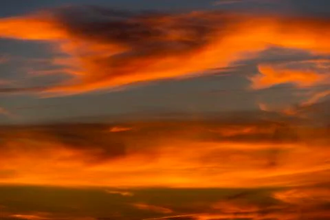 Sunset Sky Orange Stock Photos