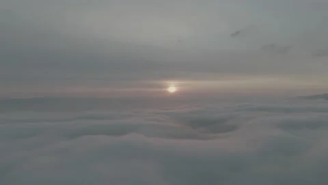 Sunset in the sky over the city. Cloud diaper. Stock Footage 197065121