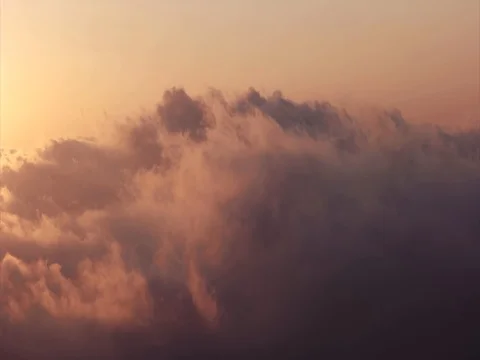 Sunset Sky over clouds view flying beautiful natural colors Stock Footage 70379224