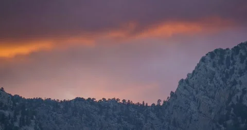 Sunset sky over the mountains of Turkey Video stock 319961910