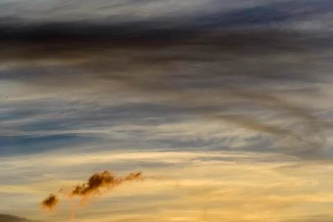 Sunset Sky Panorama Stock Photos